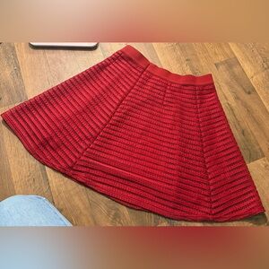 H&M Elegant Red A-Line Skirt